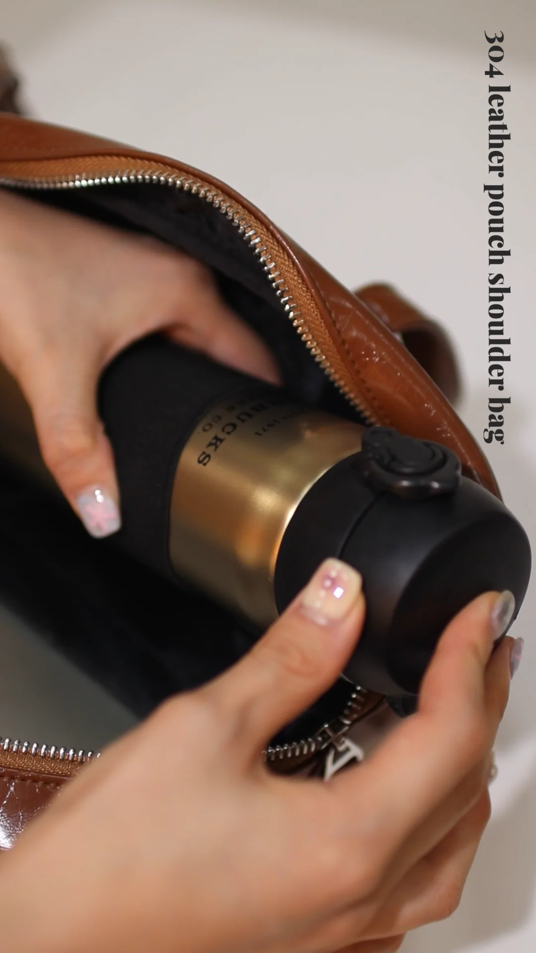 304 leather pouch shoulder bag _ Brown : Masmarulez [마스마룰즈]