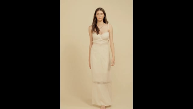 VESTIDO DAPHINE LONGO                                                                                AREIA