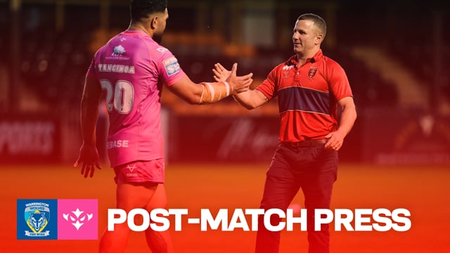 POST-MATCH PRESS: Willie Peters talks win over Warrington, Minchella and next week