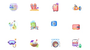 Travelling and Vacations Icons, a Duotone Icon by Prosymbols (Thumbnail 3 of 3)