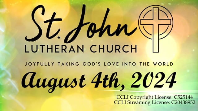 St. John Lutheran Church | WORSHIP ONLINE