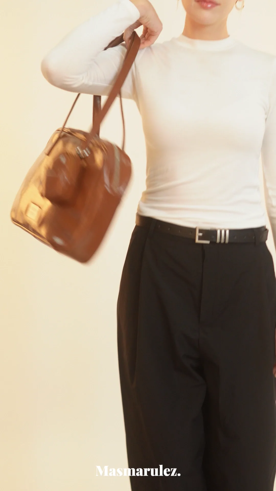 304 leather pouch shoulder bag _ Brown : Masmarulez [마스마룰즈]