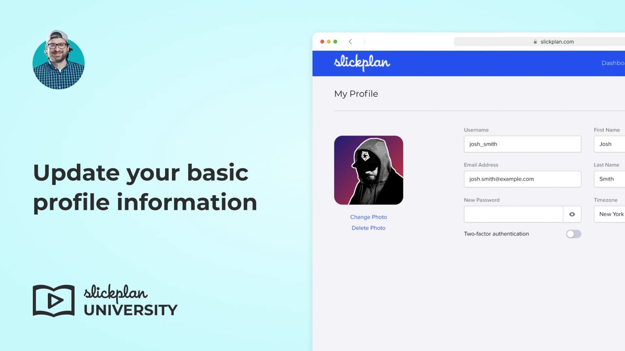 Update your basic profile information