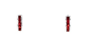 70 ct. t.w. Garnet Huggie Hoop Earrings in Sterling Silver