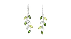 3.50 ct. t.w. Multi-Gemstone Vine Drop Earrings in Sterling Silver