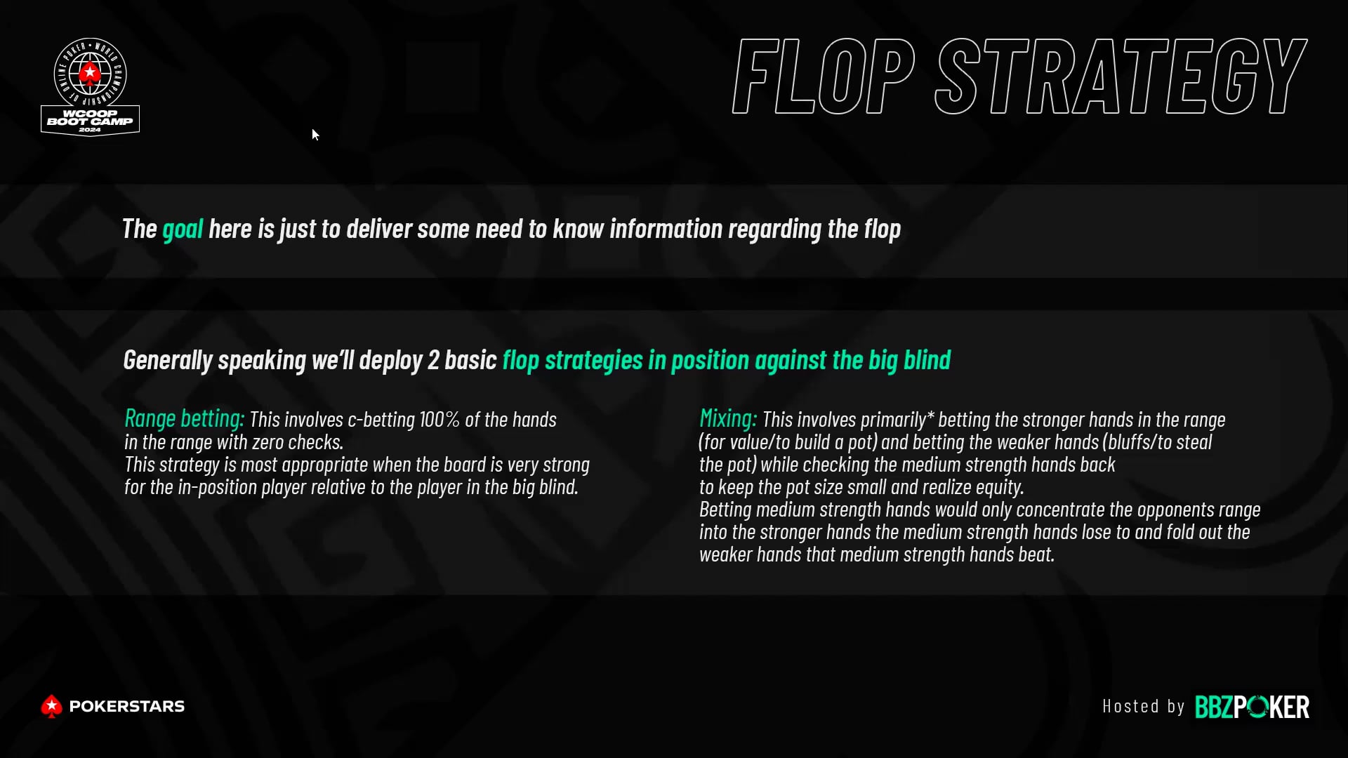 WCOOP BOOT CAMP – Flop Crash Course (Day 2)