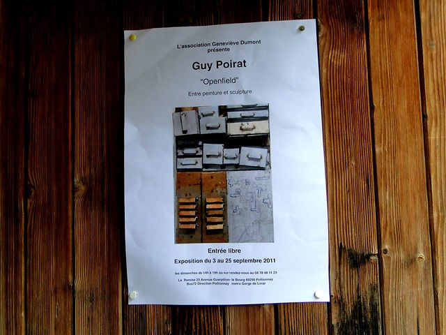 GUY POIRAT expose à la REMISE à POLLIONNAY jusqu'au 25 septembre 2011