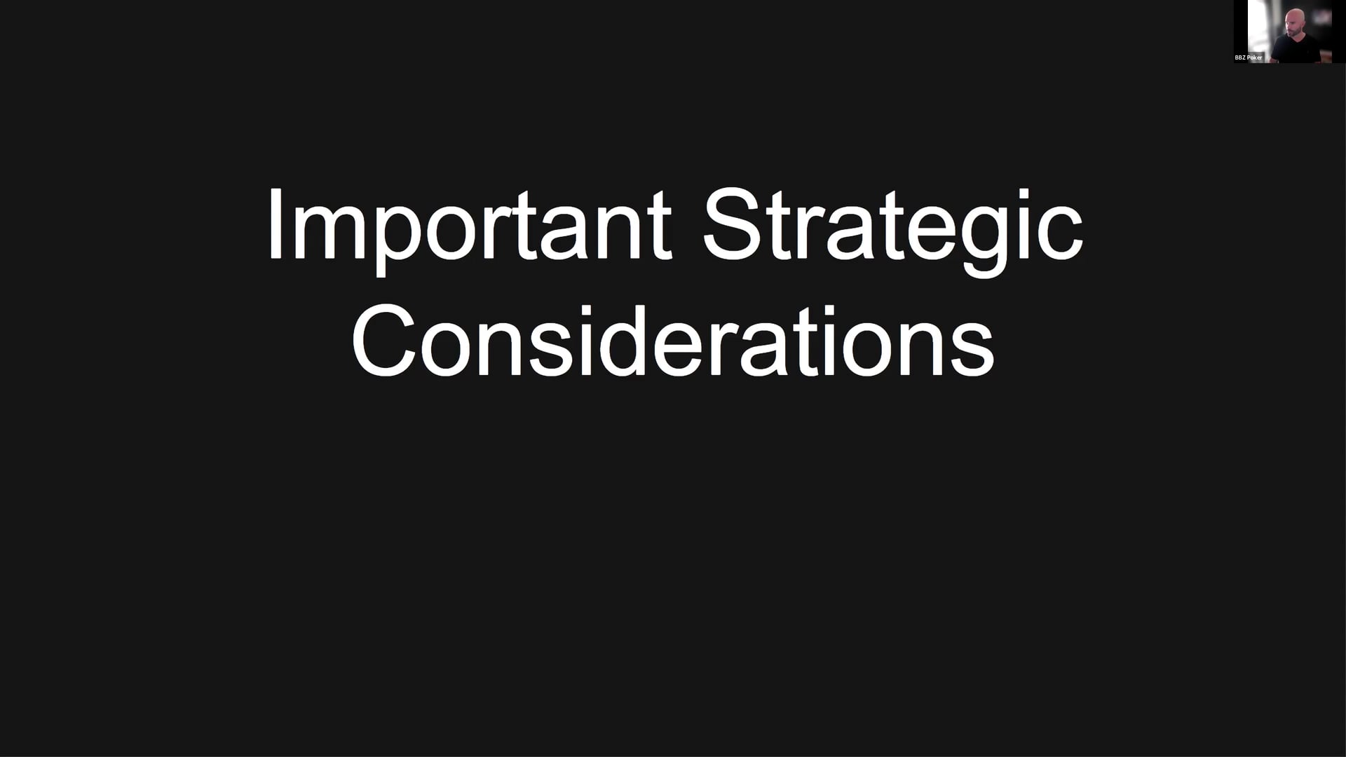 WCOOP BOOT CAMP – Important Strategic Considerations (Day 2)