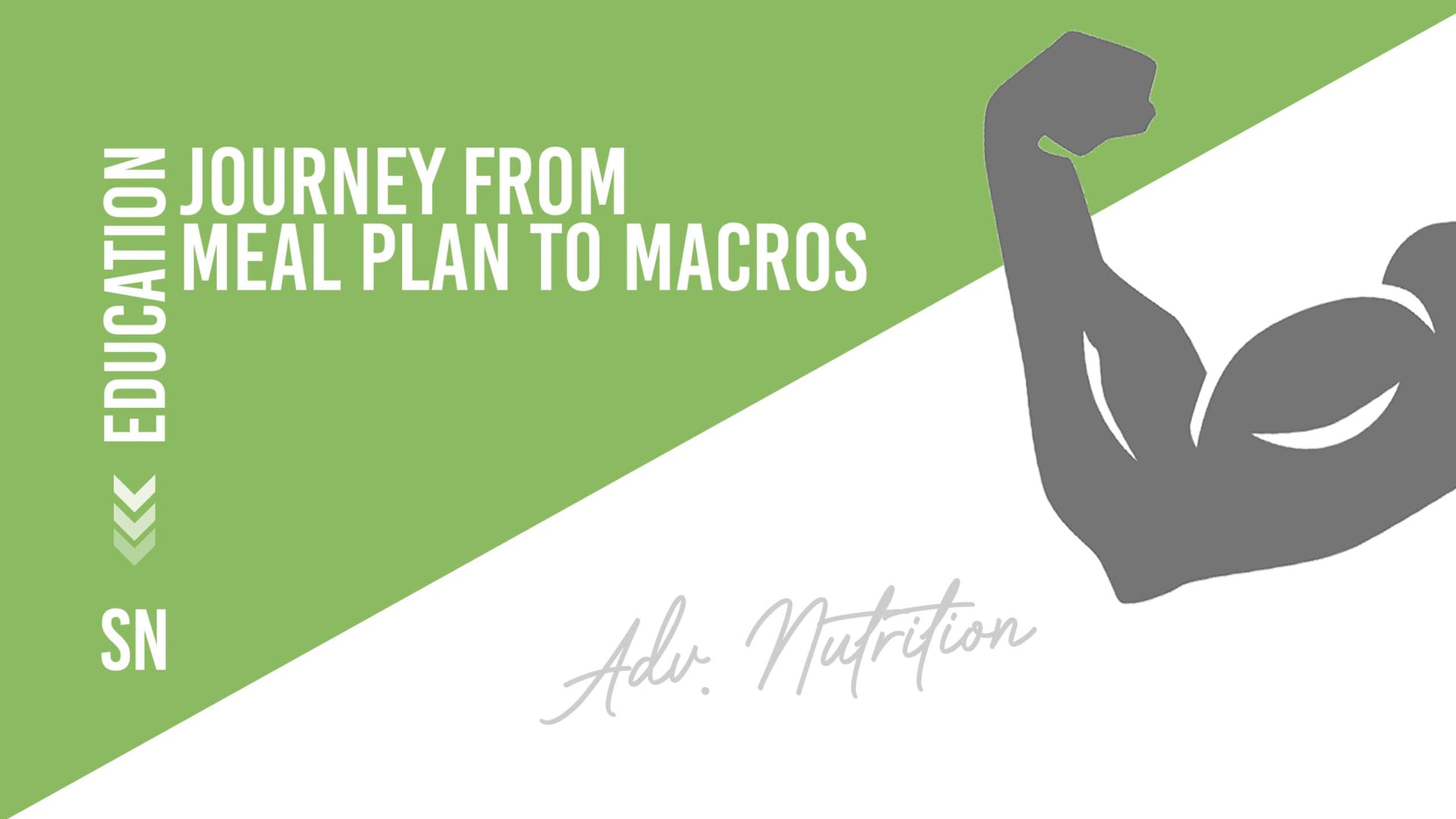 Journey from Meal Plan to Macros