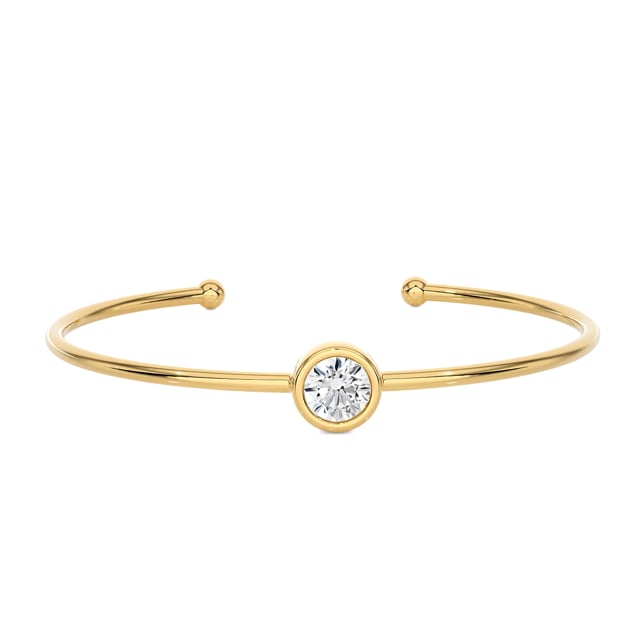 1.00 Karat Im Labor gezüchteter Diamant Armreif aus Gelbgold