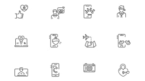 Animated Dating App Icons, an Outline Icon by Prosymbols (Thumbnail 6 of 6)