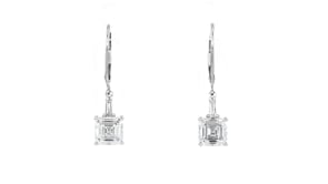 3.15 ct. t.w. Lab-Grown Diamond Drop Earrings in 14kt White Gold