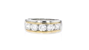 Mens 2.00 ct. t.w. Lab-Grown Diamond Ring in 14kt Two-Tone Gold