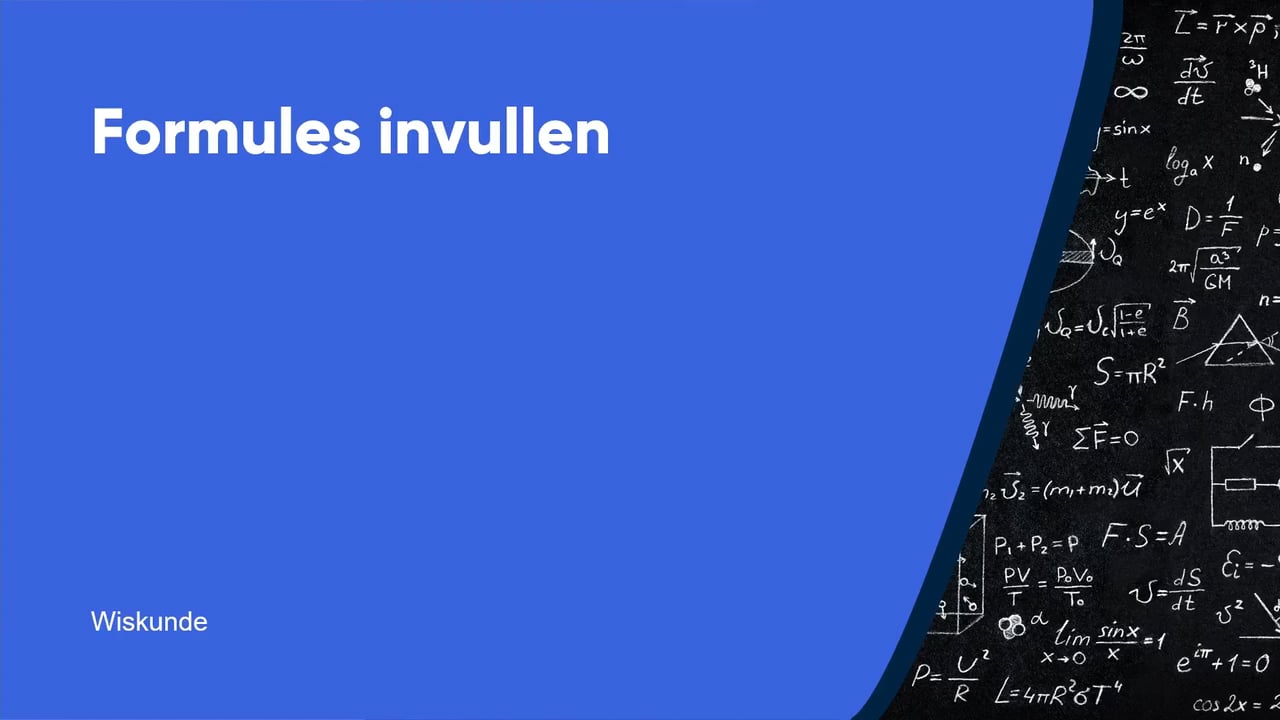 Formules invullen