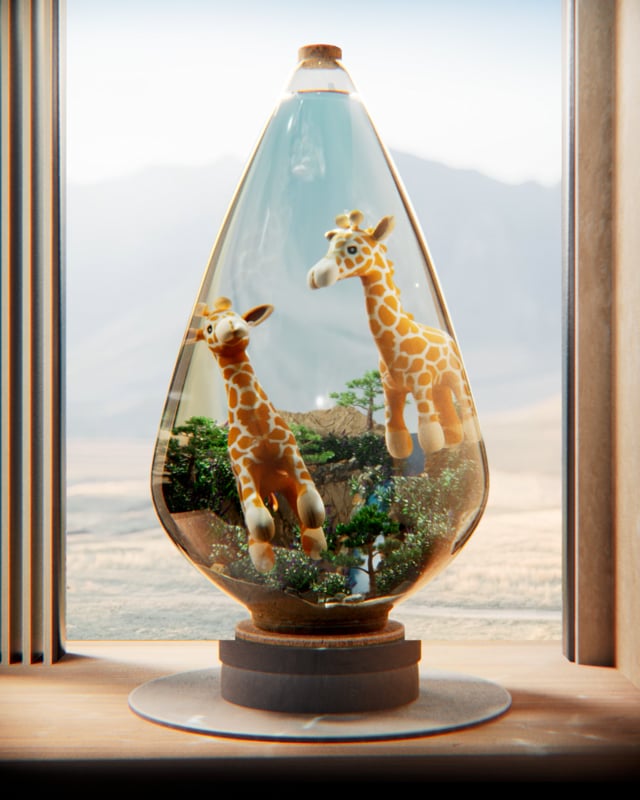 3D Artwork – Like a Lava Lamp but Giraffes