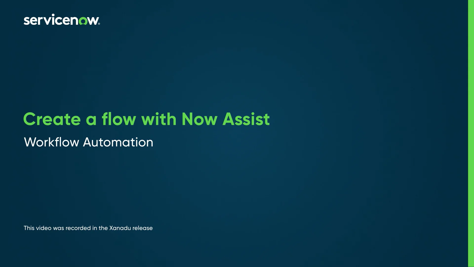 Create a flow with Now Assist
