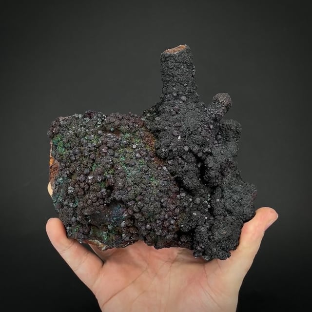 Cuprite on iridescent Limonite (circa early 1900s)