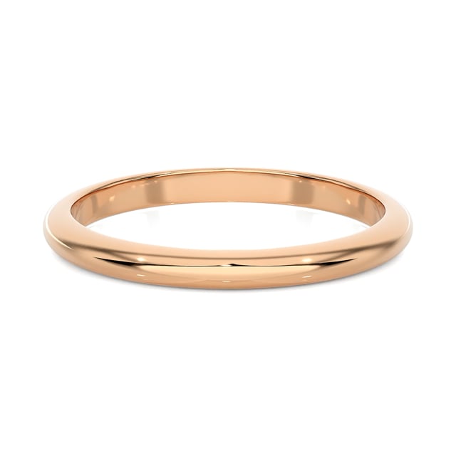 Ehering mit gebogener Oberfläche von 2.00 mm aus Rotgold
