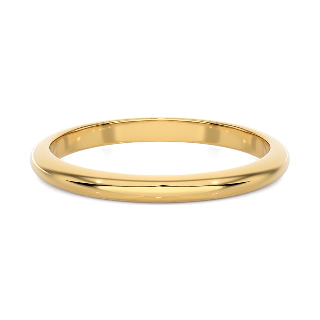 Anillo de boda con superficie esférica de 2.00 mm en oro amarillo