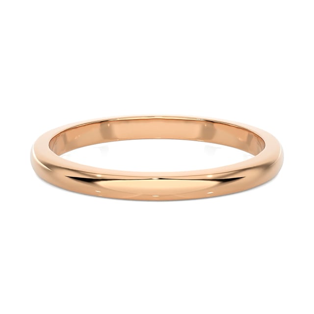 Ehering mit leicht gebogener Oberfläche von 2.00 mm aus Rotgold