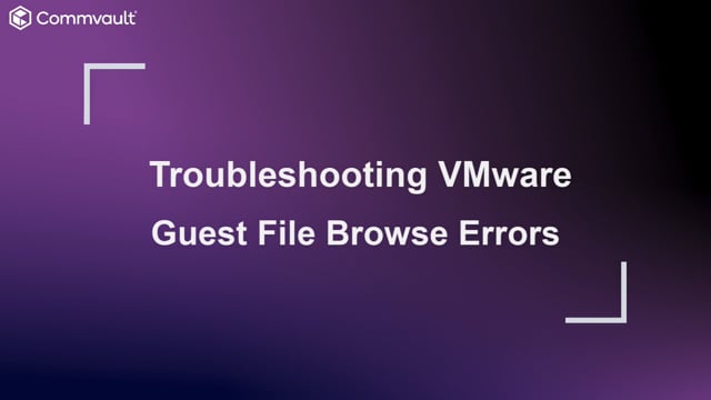 Troubleshoot VMware Guest File Browse Errors