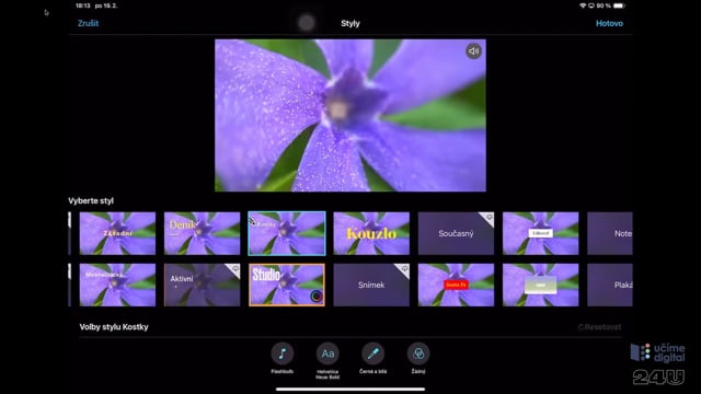 iMovie pro pokročilé