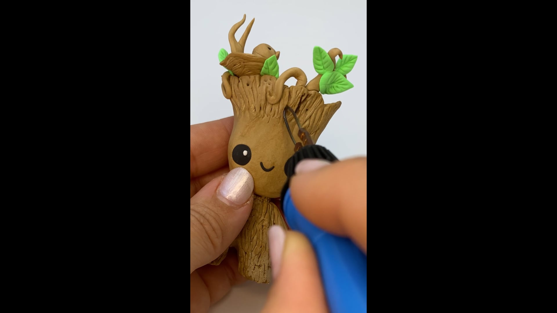 Лепим Грута из деревянной глины Wood Clay