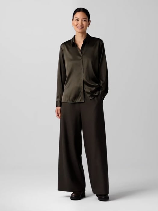 Felted Wool Jersey Wide-Leg Pant in Regenerative Wool Felted Wool Jersey Wide-Leg Pant in Regenerative Wool