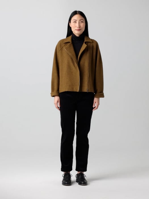 Eileen fisher boiled wool moto jacket best sale