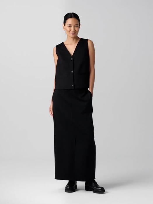 Washable Flex Ponte Vest | EILEEN FISHER