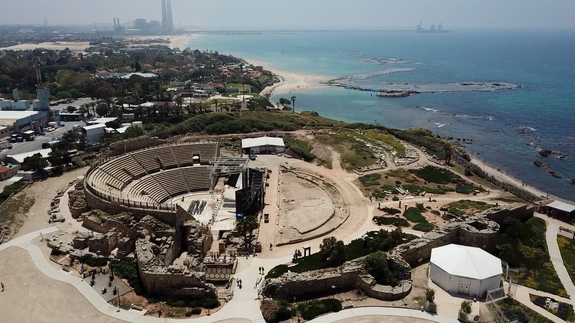 Caesarea Maritima (DJI, 4.17.23)