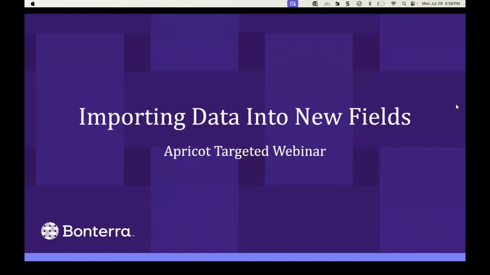 Importing Data Into New Fields