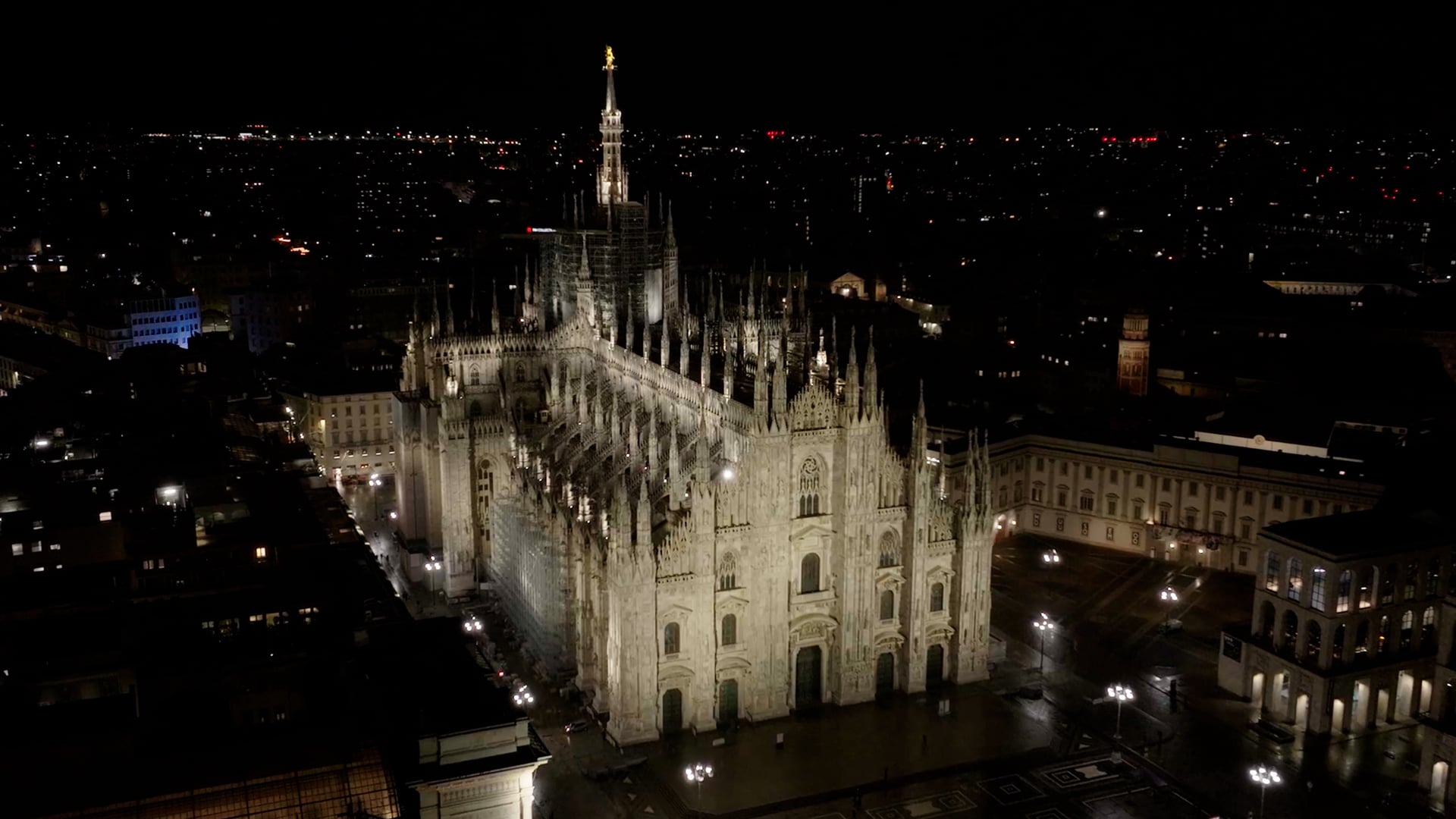 Milan aerial stock footage