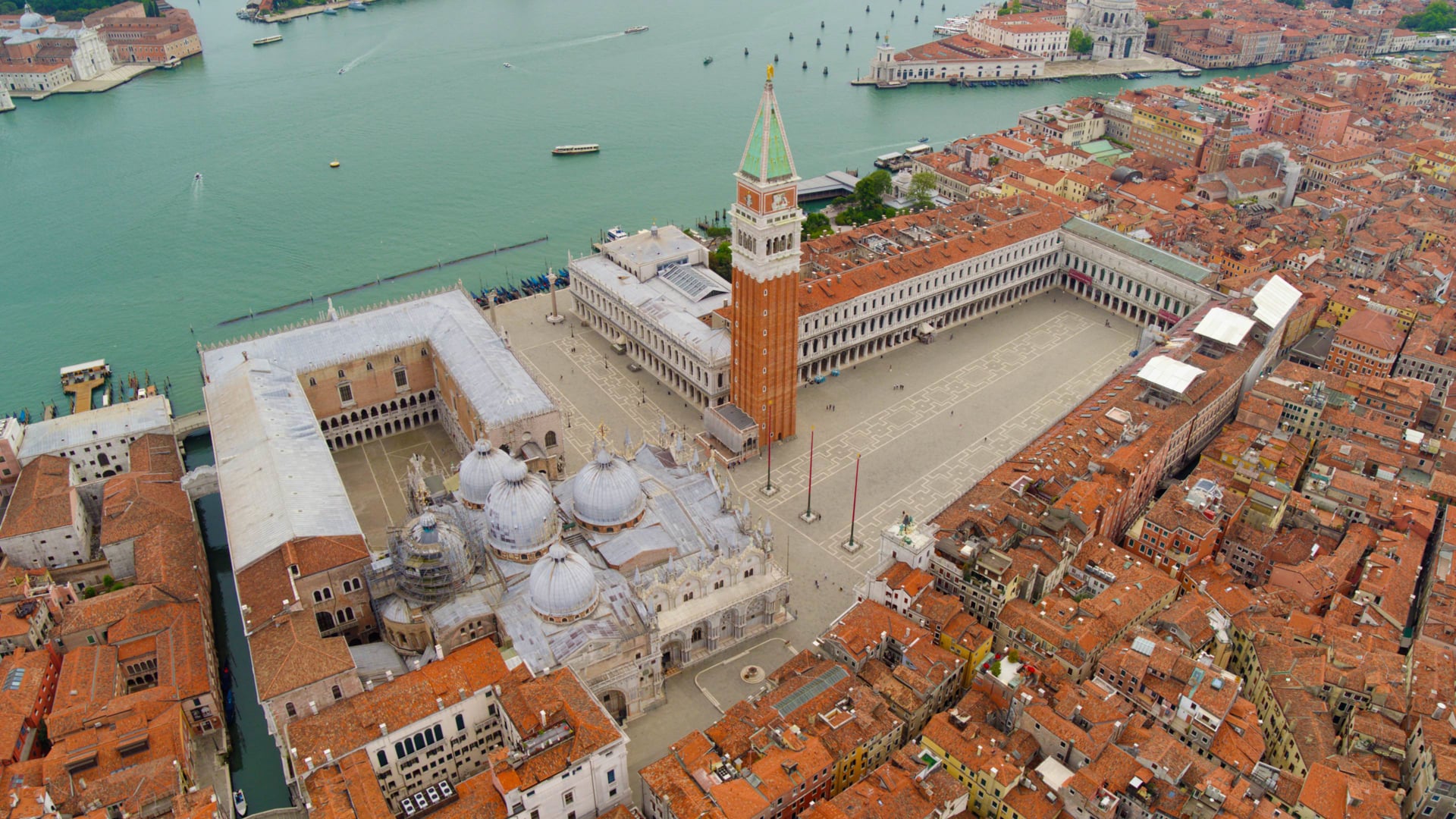 Venice aerial stock footage