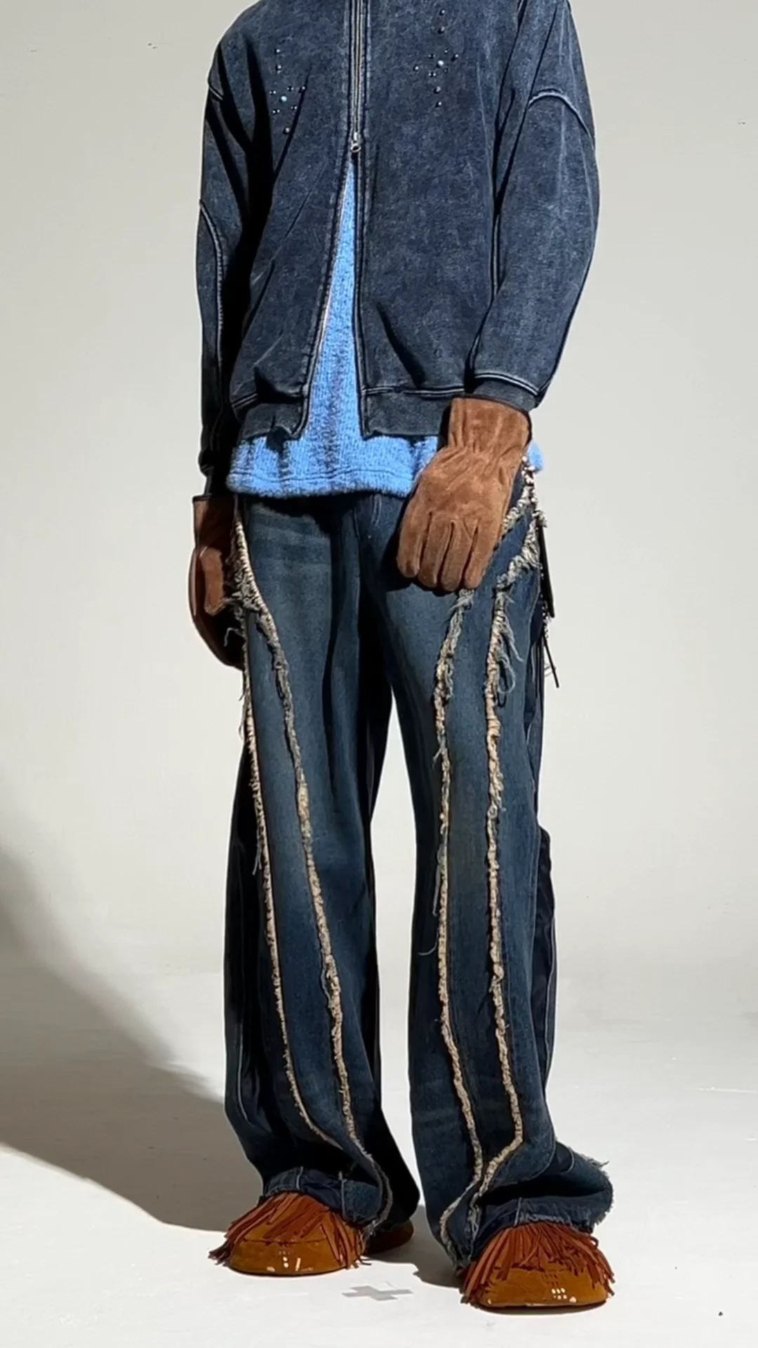 ★R.SHEMISTE★ INCISION WIDE DENIM PANTS BIEGE RSCBCFBO03BE INCISION WIDE DENIM PANTS - BIEGE - 감도 깊은 취향 셀렉트샵 29CM