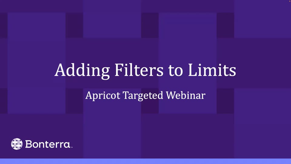 Adding Filters to Limits