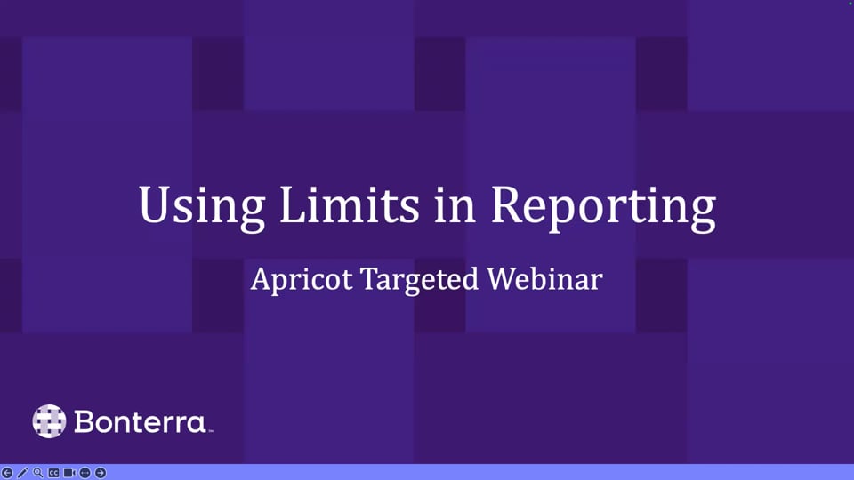 Using Limits in Reporting