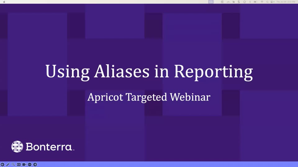 Using Aliases in Reporting