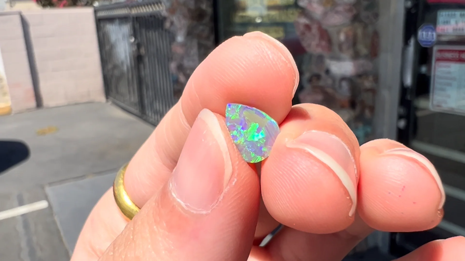 0.65ct Lightning Ridge Semi-Black Crystal Opal | Burton's