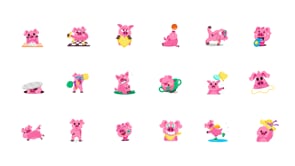 Animated Pigs Stickers, an Emoji Icon by Vectors Market (Thumbnail 7 of 7)