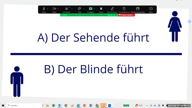 Samstag # 2 Auswertung Blindenführung