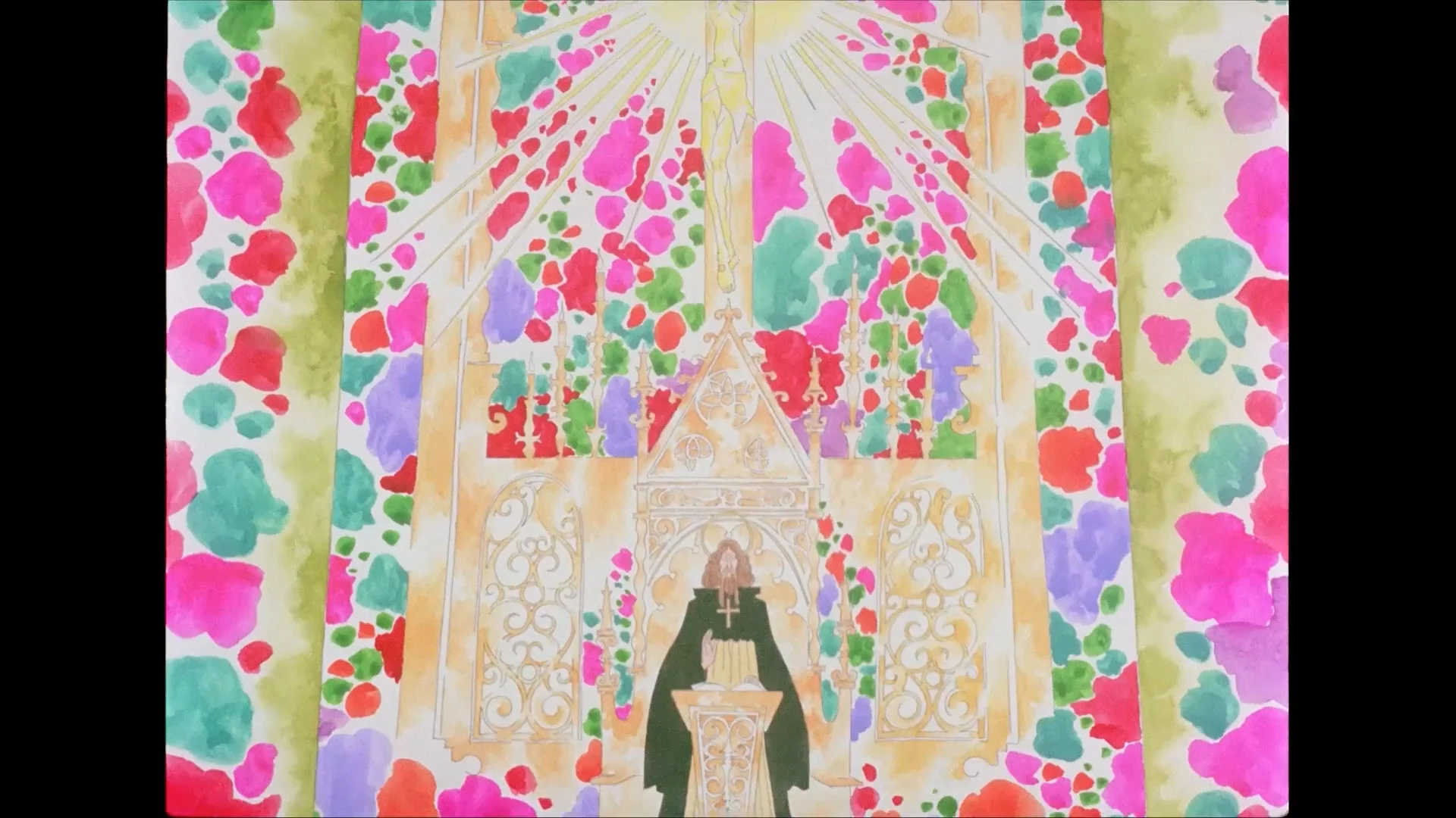 長篇アニメーション映画『哀しみのベラドンナ』の失われた美術原画を