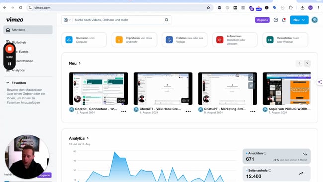 Vimeo und Video Upload