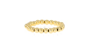 14kt Yellow Gold Bead Stretch Ring