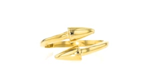 18kt Gold Vermeil Arrow Bypass Ring