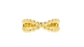 18kt Gold Vermeil Crisscross Bead Ring