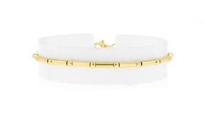 Italian 18kt Gold Vermeil Ball and Bar Station Bracelet