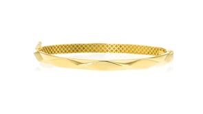 18kt Gold Vermeil Geometric Bangle Bracelet