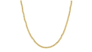 Italian 3mm 18kt Gold Vermeil Bead Necklace