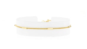 Italian 18kt Gold Vermeil Bar and Curb-Chain Station Bracelet